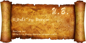 Ujházy Bence névjegykártya